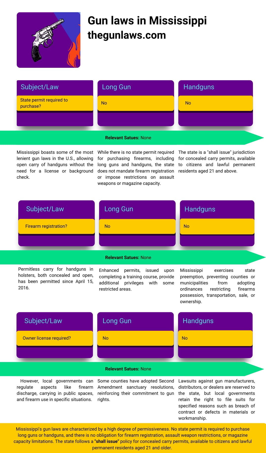 Mississippi Gun Laws The Gun Laws 2024